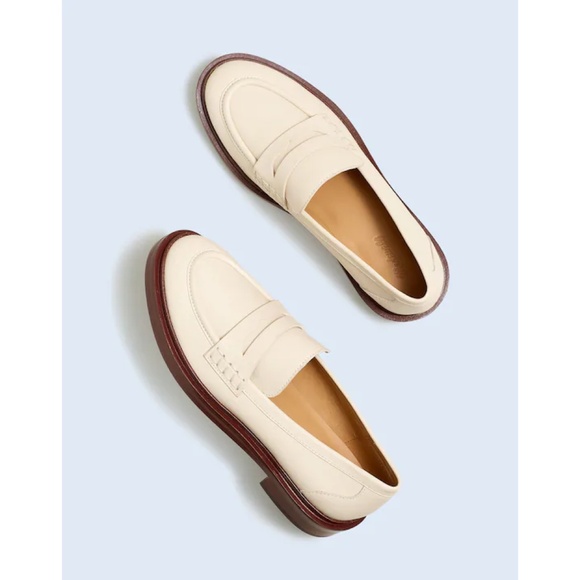 New Madewell The Vernon Loafer In Ecru Sz 8.5 - Picture 1 of 13